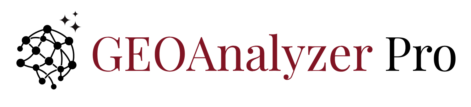 GEO Analyzer Pro Logo with Red and Black text